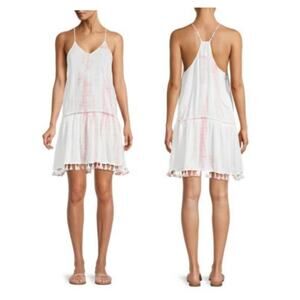 AREA Stars Women's Lia Tassel Mini Dress Racerback Straps in Tie Dye